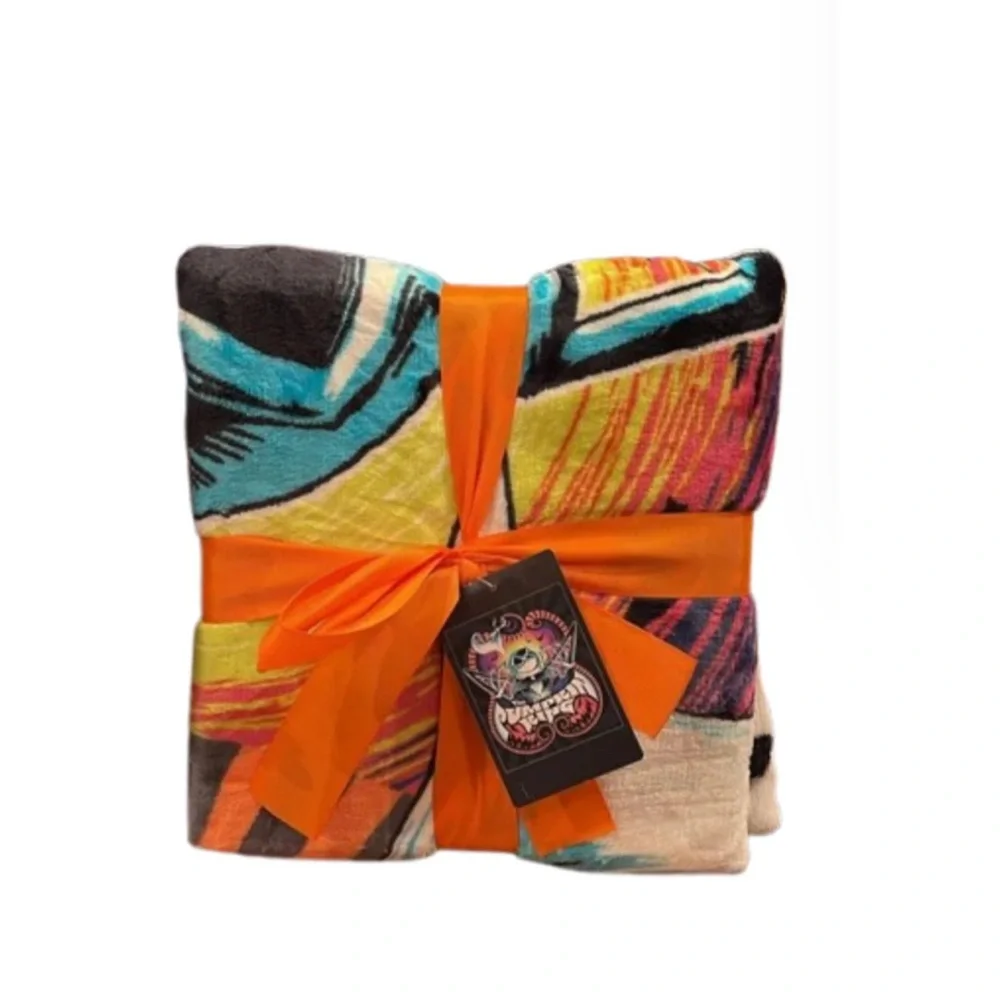 Disney Parks Nightmare Before Christmas Pumpkin King Plush Throw